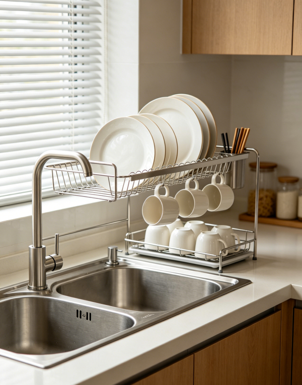 Over the Sink Dish Drying Rack